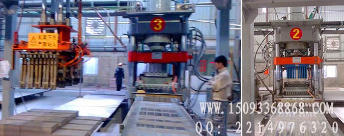 全自動液壓磚機生產現場